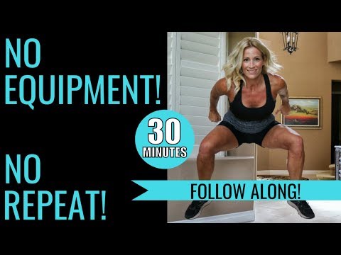 30 Minute Non Repeat/No Equipment Cardio HIIT!