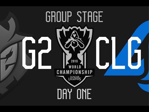 G2 vs Counter Logic Gaming (CLG) HIGHLIGHTS WORLDS 2016 Group Stage Day 1