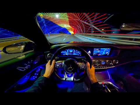 2018 Mercedes Benz S Class POV NIGHT DRIVE - S400d 340CP AMG Package