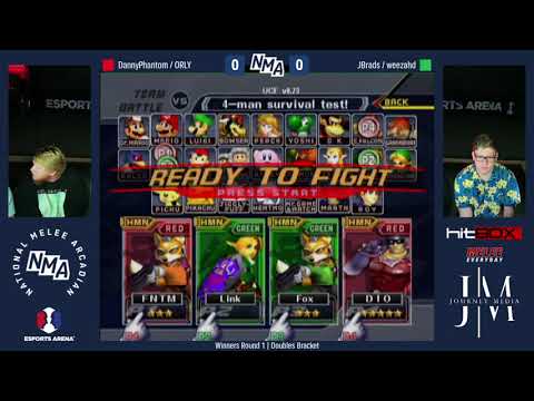 NMA2 - DannyPhantom / ORLY (Red) VS JBrads / weezahd  (Green) - SSBM Winners Round 1