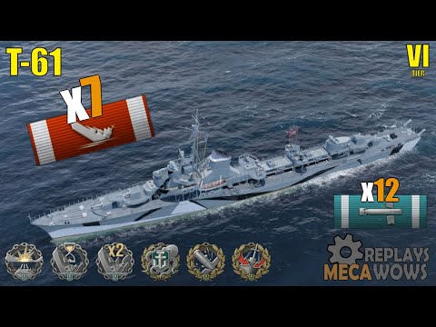 Destroyer T-61 7 Kills & 140k Damage | World of Warships Gameplay