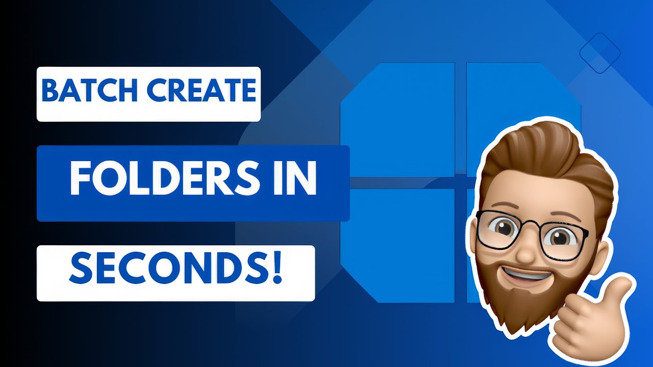 Batch Create Folders in Windows with help from Excel! 🚀