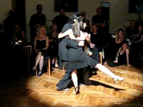 Ismael Ludman & Maria Mondino performing at the black milonga (Tango Alchemie, Prague)