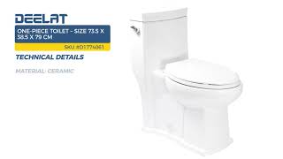 One-Piece Toilet – Size 73.5 x 38.5 x 79 cm
