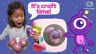 Shaving Cream Dyed Eggs | Crafts for Kids