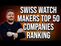 Top 50 Swiss Watch Brands by Morgan Stanley - Who Made the Most Money and Watches?