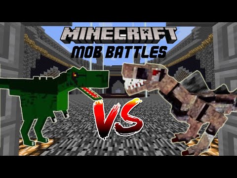Nastysaurus vs T.rex. Minecraft Mob Battles