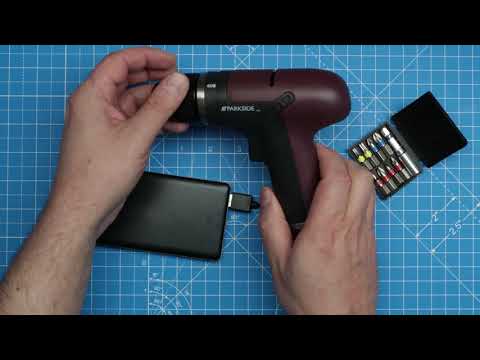 Cordless Drill Purple USB C: Parkside