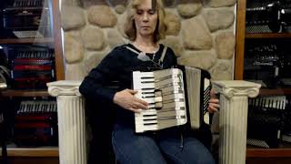 Video thumbnail for 6820 - Black Hohner Concerto I Piano Accordion MM 26 48 $999 by Liberty Bellows