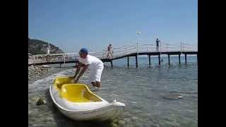 preview picture of video 'Турция. Титаник-каноэ пляж SENTIDO. 16 05 2013 MVI_6620'