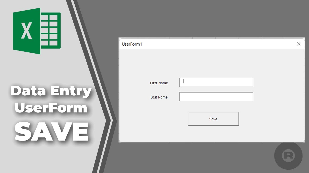 VBA Excel Data Entry Form - EP1 Add Data