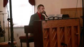 Pastor John Staton singing at Pastor Mark Dunn's Appreciation