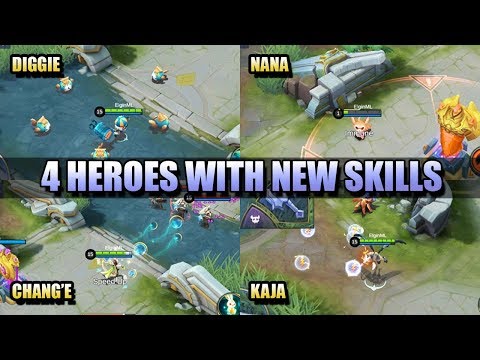4 REVAMPED HEROES 😍 KAJA, NANA, CHANG'E AND DIGGIE - NEW SKILLS WITH DESCRIPTION