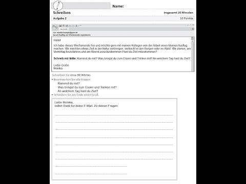 ÖSD A1 | E-MAIL SCHREIBEN |  Nr. 106 (Free download in caption)