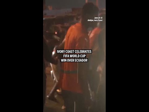 Ivory Coast celebrates FIFA World Cup win over Ecuador