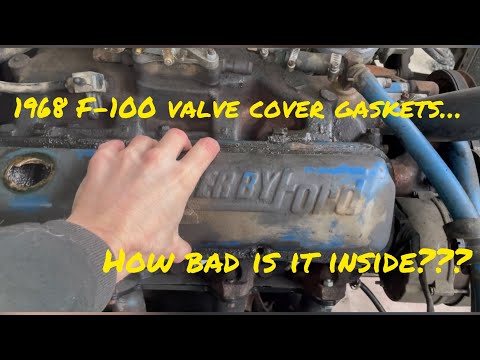 1968 F-100 Valve cover gaskets… they were BAD!!!