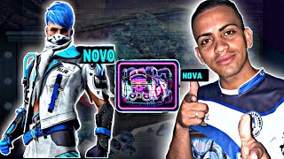 FREE FIRE AO VIVO NOVA SKIN E NOVO GELO RUSHADAO INSANO