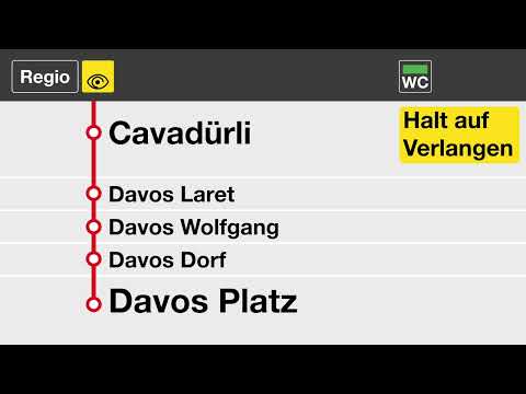 RhB Ansagen • Regionalzug • Klosters Platz – Davos Platz