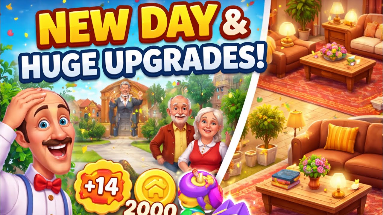 Homescapes NEW DAY! INSANE Rewards & Living Room Makeover!