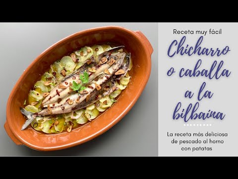 CABALLA o CHICHARRO A LA BILBAÍNA🐟 La MEJOR Receta de Pescado al Horno con Patatas🤤