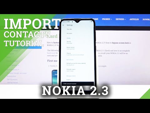 How to Import Contacts on NOKIA 2.3 - Transfer Numbers