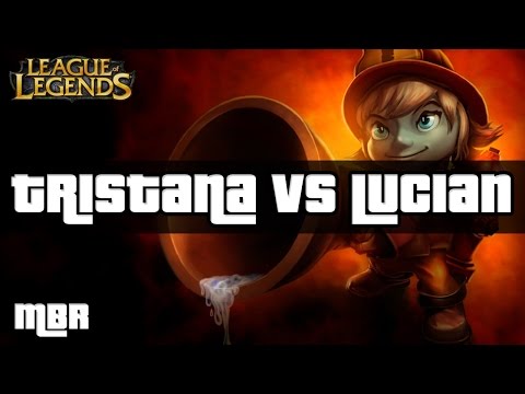 Firefighter Tristana Vs Lucian AD Carry - League of Legends Gameplay - HD