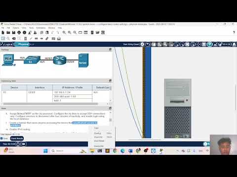 1.6.2 Packet Tracer – Configure Basic Router Settings – Physical Mode