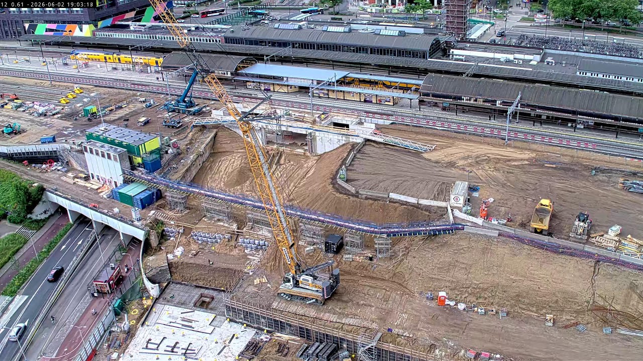 Live webcam view of Nijmegen Station Construction Works