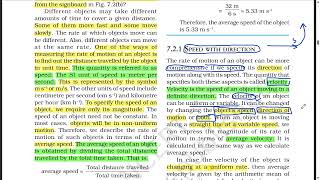 7.2.1 SPEED WITH DIRECTION | What average velocity? | What velocity?|Class 9 Chapter 7 motion |