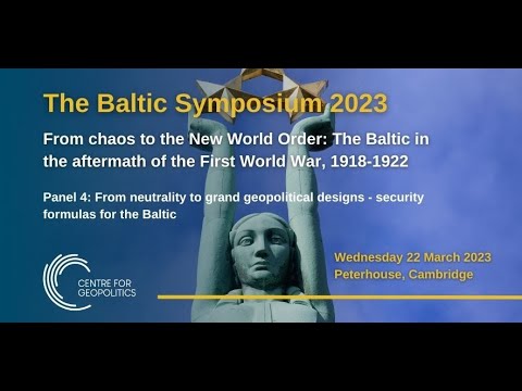 The Baltic in the League of Nations - The Baltic Geopolitics Symposium 2023
