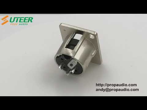 XLR3M030 3 Pin XLR Male Socket Chassis Connector video