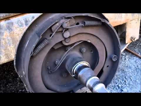 replacing the brakes on a 7000lb Dexter axle with oil bath hubs