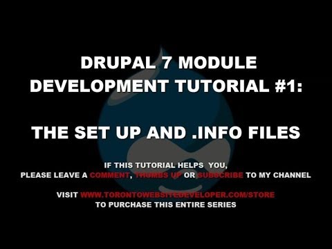 Drupal 7 Module Development Tutorial #1 - Setting Up Our Project and Writing our .Info File