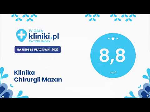 Klinika Chirurgii Mazan - rozdanie dyplomów na IV Gali Kliniki.pl Rating Index 2023