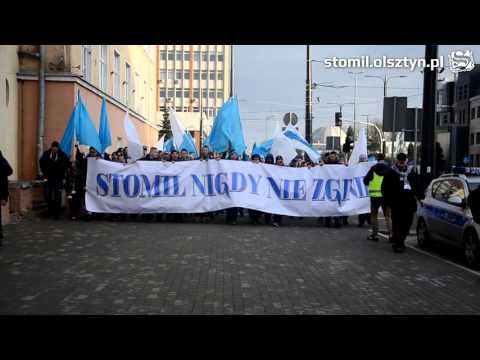 Manifestacja kibiców Stomilu Olsztyn 