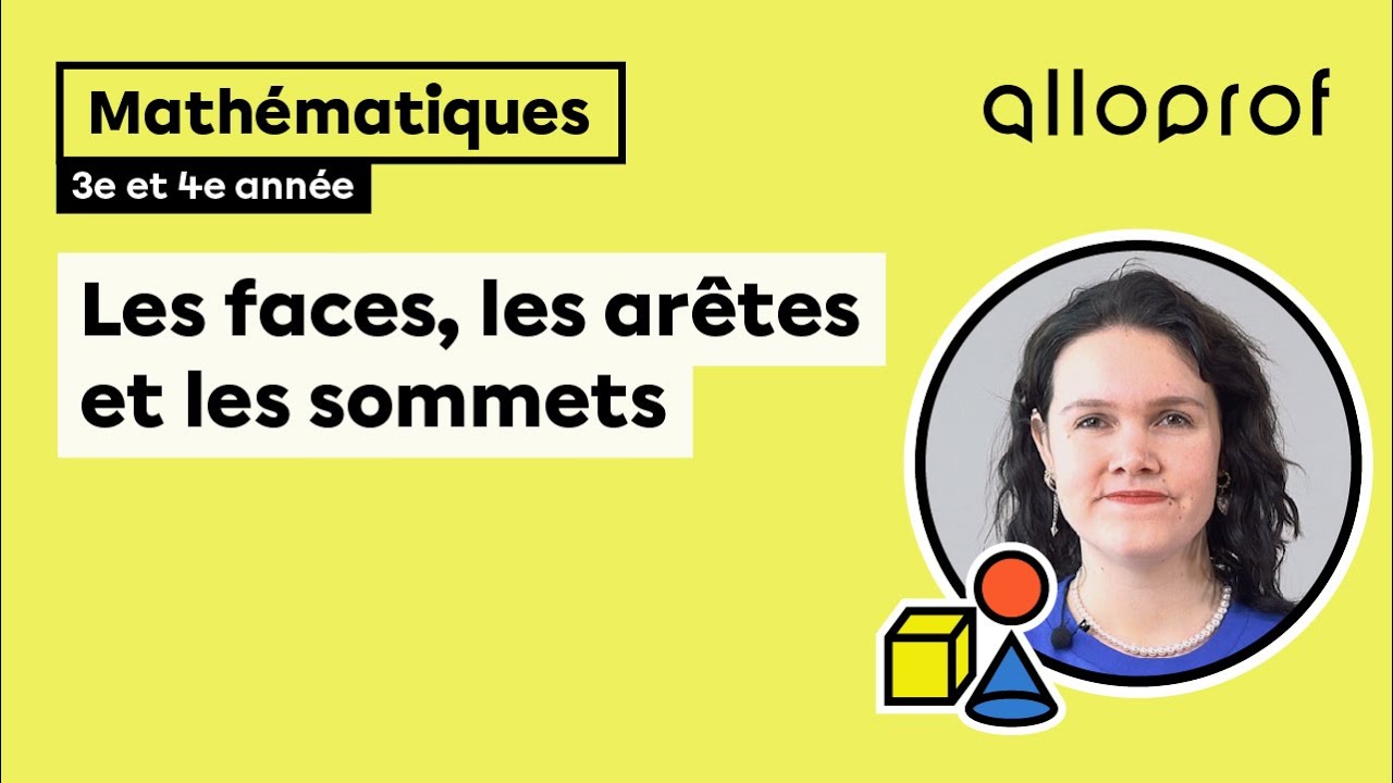 Les faces, les arêtes et les sommets