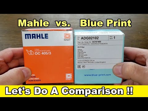Mahle OC4053 Oil Filter vs. Blue Print ADG02102 Oil Filter Cut Open Comparison