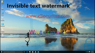 Screen watermark - Invisible text watermark