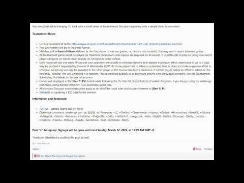 RBY 7U Swiss Tournament #1 - $65 Prize ~ Signups Closed