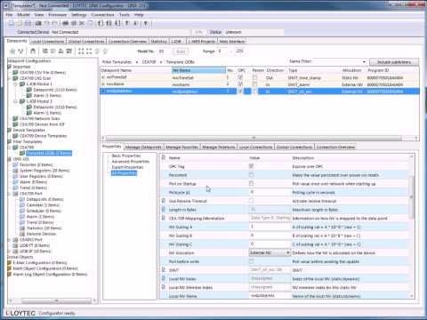 LOYTEC L-INX Configurator - How to create network variables by using Filter Templates [B007]