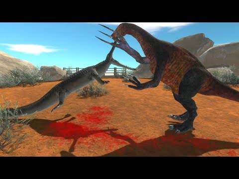 Therizinosaurus vs Machimosaurus Rex - Animal Revolt Battle Simulator ✅ ARBS
