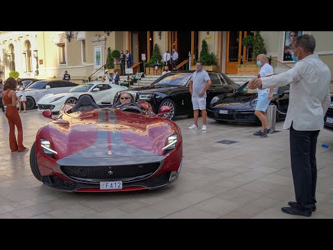 BEST SUPERCARS Monaco - Ferrari Monza SP2, 599 GTO, F12, 458, Roma, Lamborghini Aventador SVJ