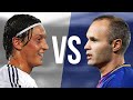 Mesut Özil VS Andrés Iniesta - Who Is Better? - Crazy Dribbling Skills & Passes - HD
