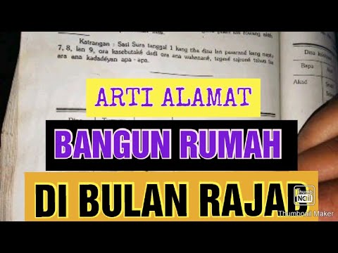 ARTI ALAMAT MEMBANGUN RUMAH DI BULAN RAJAB