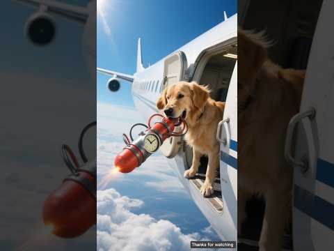 Dog saves lives of millions of passengers on airplanes 😭 #ai #dog #airplane #aigoldenretriever