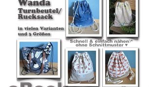 Backpack für jeden Tag! Wanda Turnbeutel Rucksack firstloungeberlin