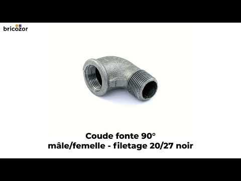 Coude fonte 90° mâle / femelle noir - référence 92 CODITAL
