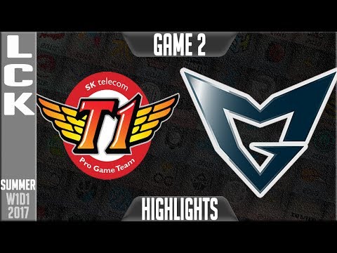 SKT vs SSG Highlights Game 2 - LCK Summer 2017 Highlights W1D2 - SKT T1 vs Samsung galaxy