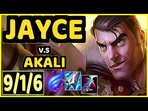 GRACE (JAYCE) vs AKALI - 9/1/6 KDA MID CHALLENGER GAMEPLAY - KR