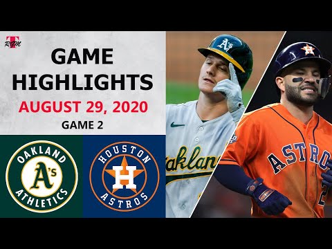 Oakland Athletics vs. Houston Astros Game 2 Highlights | August 29, 2020 (Montas vs. Grienke)